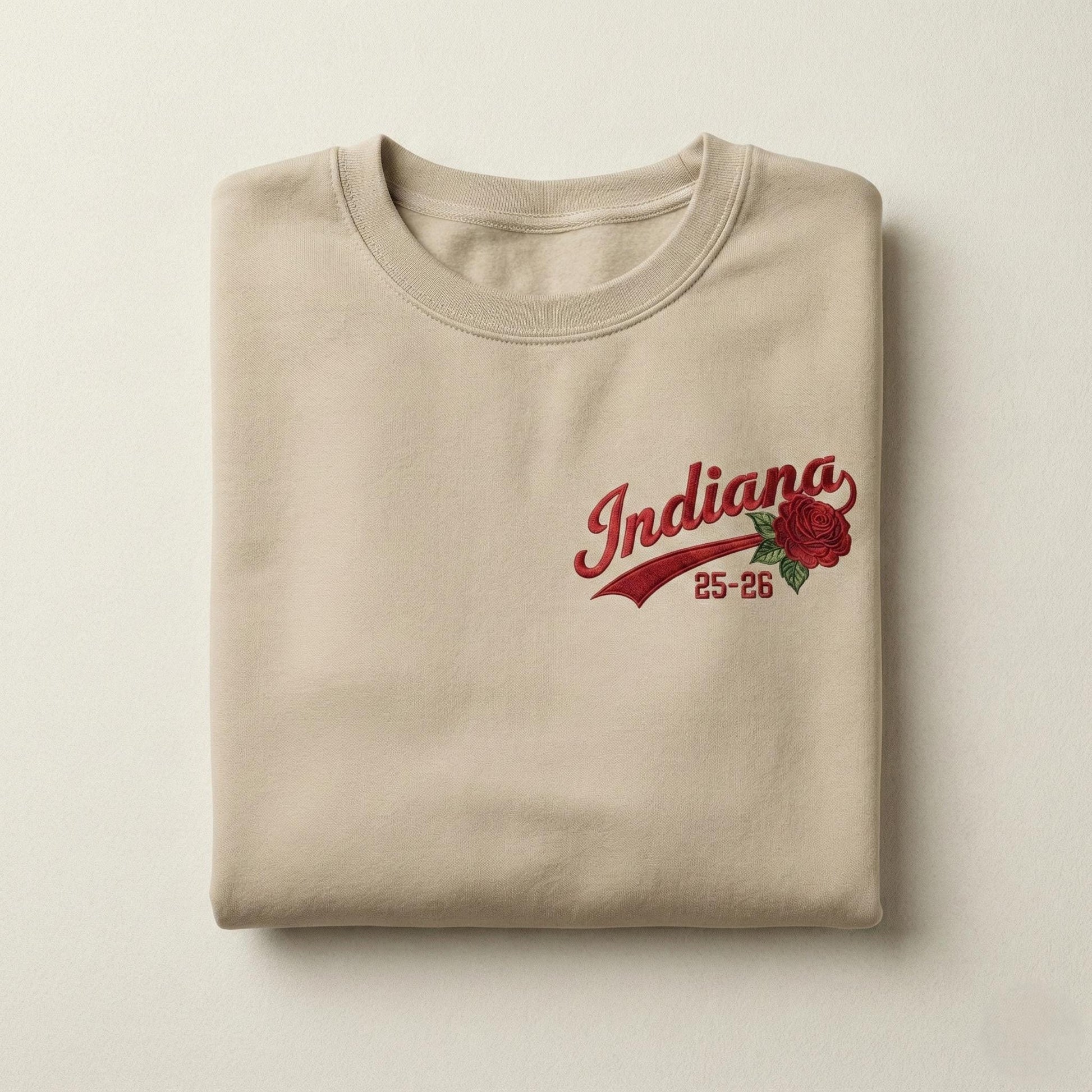 Embroidered Rose Bowl Indiana 25–26 Sweatshirt, Trendy Game Day Apparel, Unisex Hoodie for Men & Women, USA Football Tee