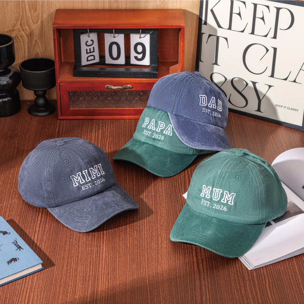 Personalized Dad Embroidered Hat, Custom Text Baseball Cap, Gift for New Dad Mom, personalised hat,girl dad cap
