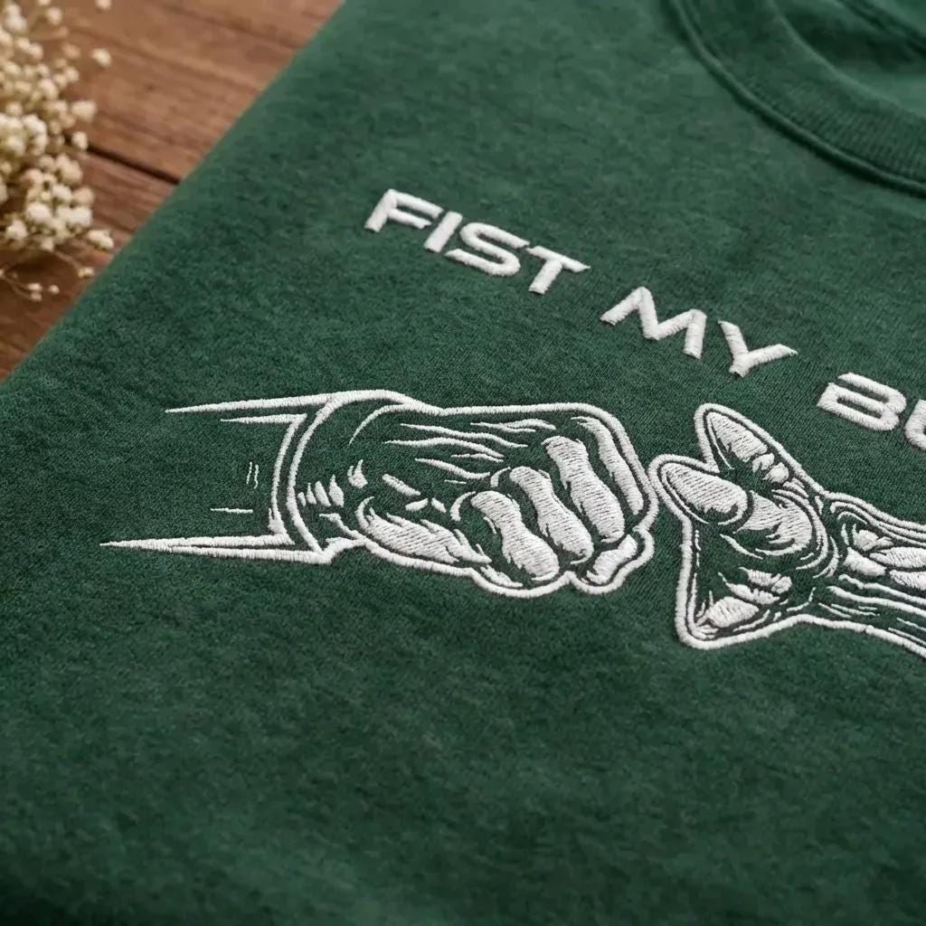 Embroidered Fist My Bump Shirt, Project Hail Mary Sweatshirt, Rocky Eridian Grace Crewneck, Sci-Fi Book Fan Gift, Andy Weir Space Pullover