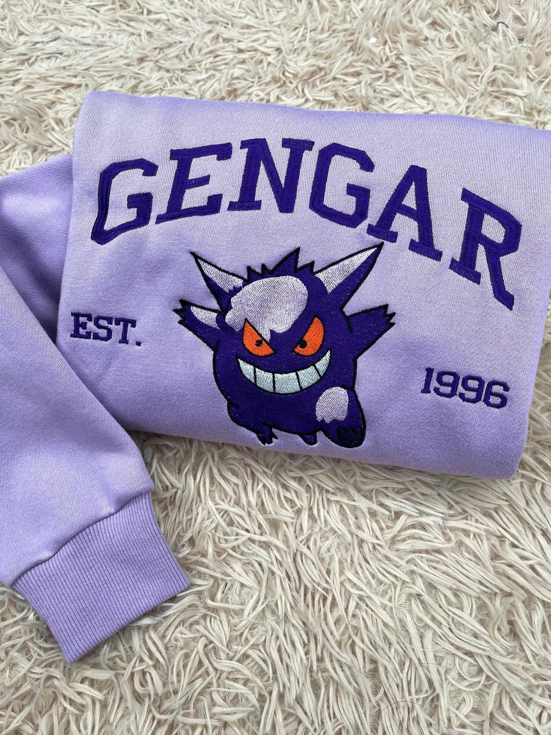 Custom Poke Anime Embroidered Sweatshirt, Personalized Character Crewneck, Gift for Her & Him