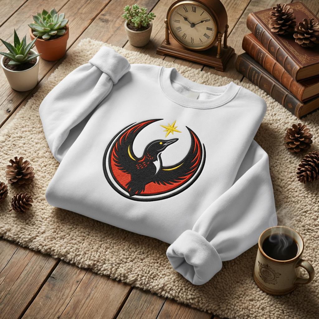 Minnesota Rebel Alliance Embroidered Sweatshirt, MN State Bird Loon Resistance Hoodie, Political Protest Pullover