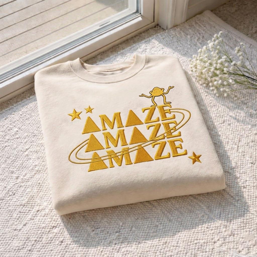 Amaze Space Embroidered Sweatshirt, Project Hail Mary Inspired Tee, Sci Fi Novel Fan Shirt, Astronomy Graphic Tee, Science Nerd Gift