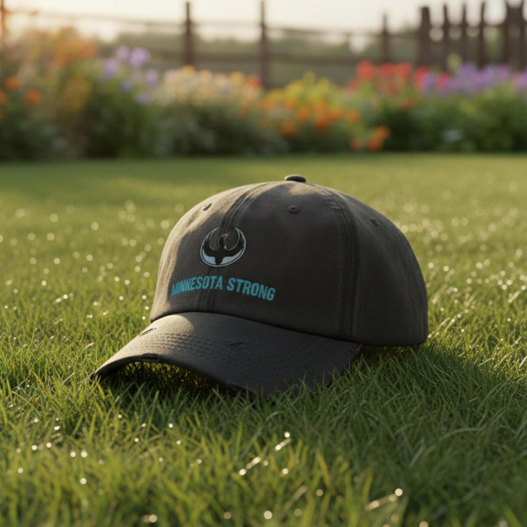 Embroidered Rebel Loon Washed Hat, Minnesota Strong Political Protest Cap, MN State Bird Loon Gift