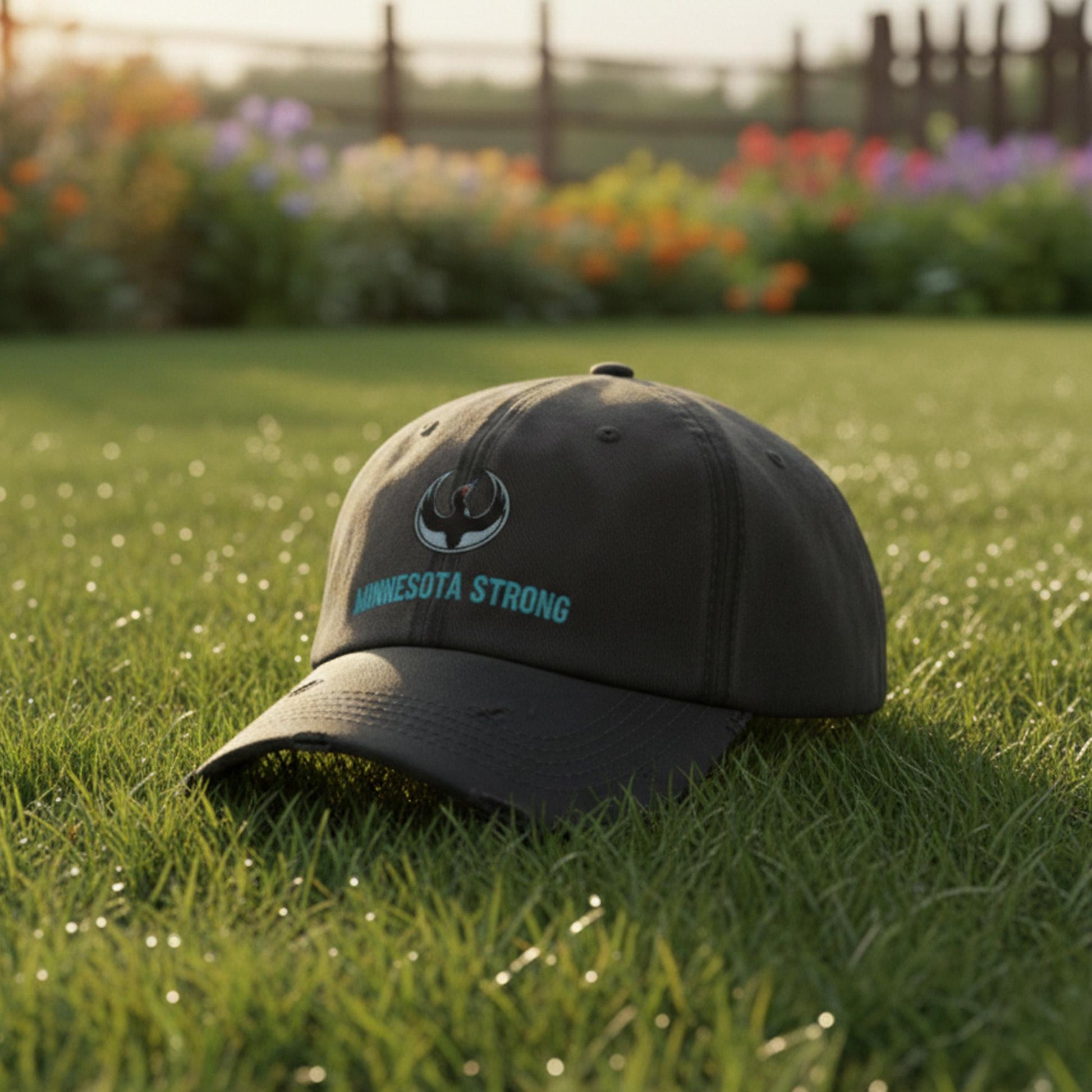 Embroidered Rebel Loon Washed Hat, Minnesota Strong Political Protest Cap, MN State Bird Loon Gift