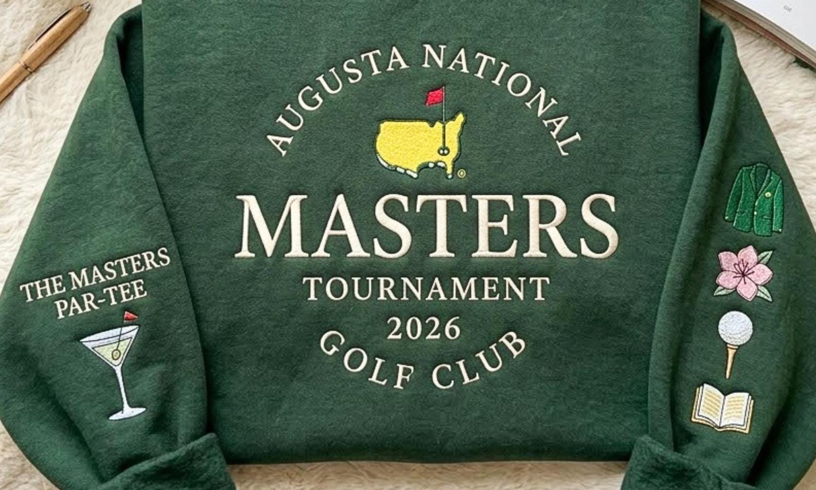 Masters Tournament 2026 Augusta Embroidered Sweatshirt, Golf Tradition Apparel