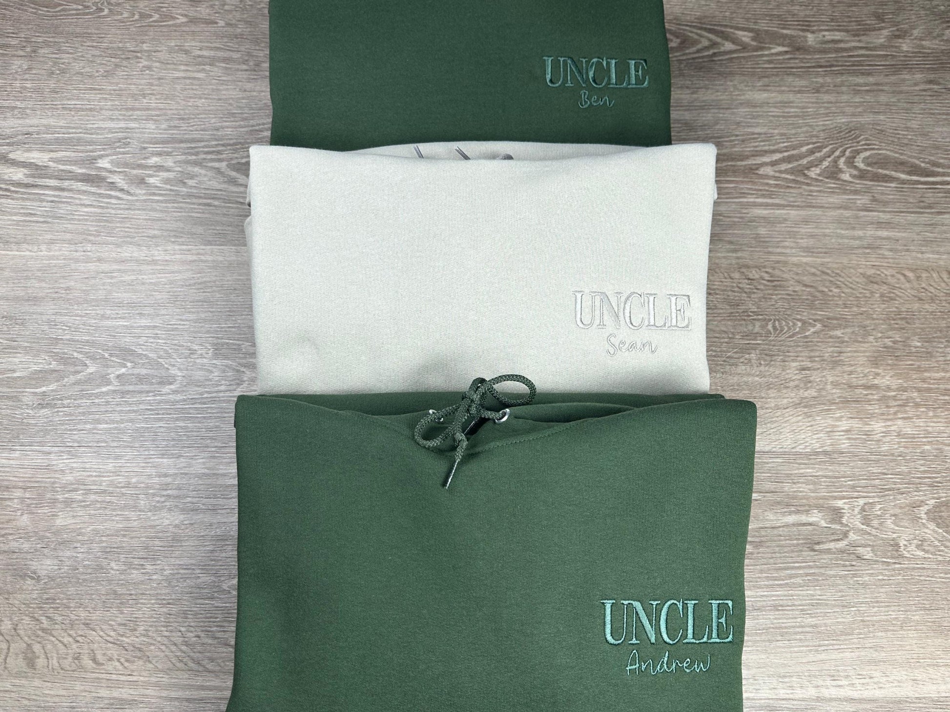 Custom Embroidered Uncle Hoodie, Brother's Baby Reveal Gift, Personalize with Uncle Name, Personalized Family Gift, Proud Uncle Sweatshirt