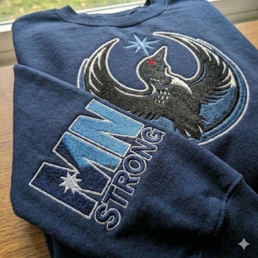 Embroidered Minnesota Resistance Shirt, MN State Bird Loon Resistance Shirt, Political Protest Hoodie, Minnesota Loon Starbird Sweatshirt