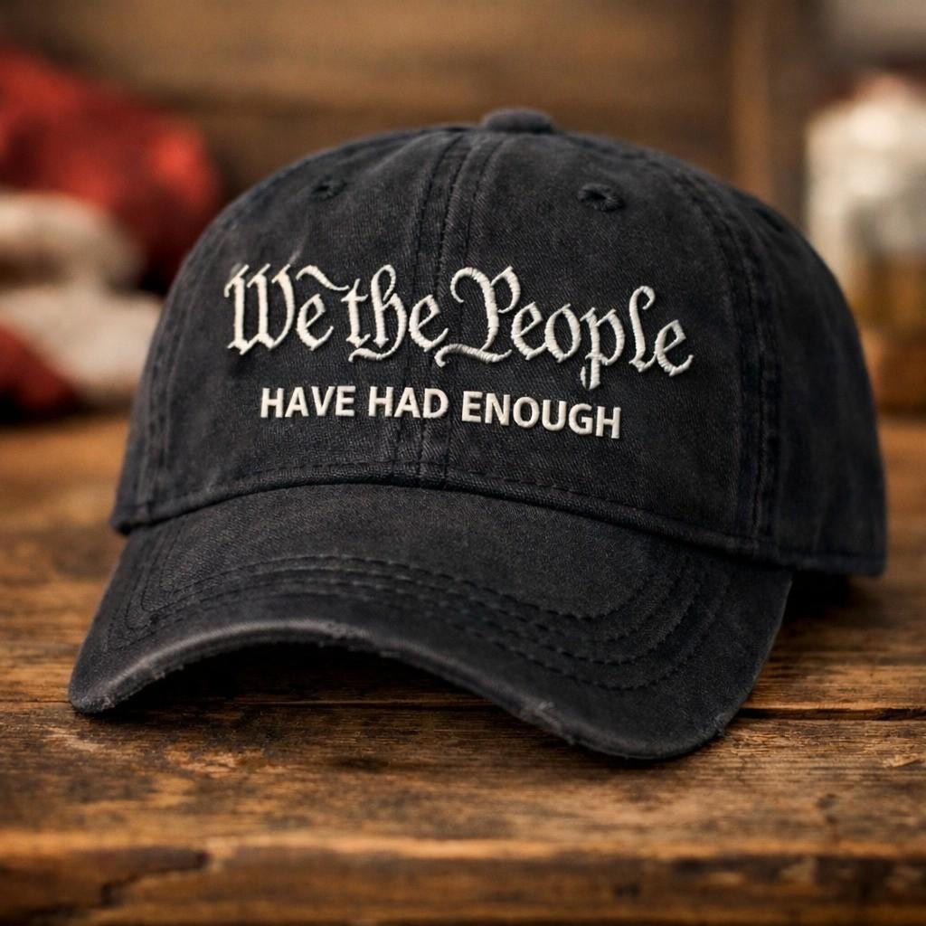 We the People Hat Embroidered Patriotic Baseball Cap Have Had Enough Vintage Style Adjustable Dad Hat USA Freedom Statement Gift