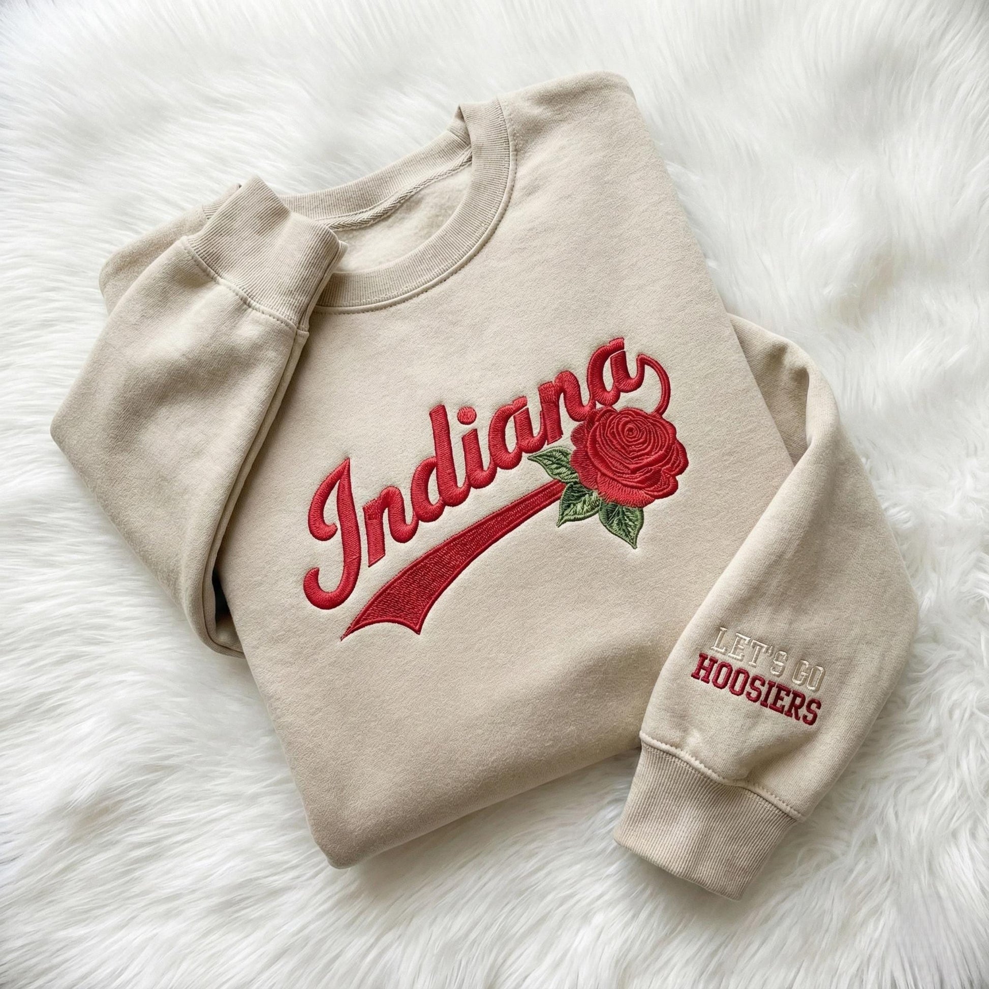 Embroidered Indiana Rose Bowl 2026 T-Shirt & Sweatshirt, Trendy Game Day Apparel, Unisex Hoodie for Men & Women, Football Fan Gift