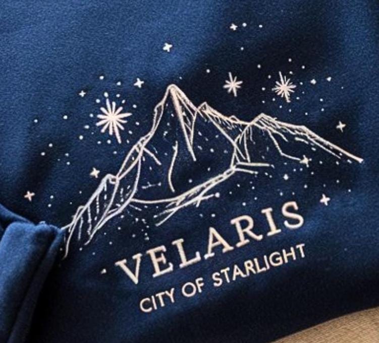 Velaris Embroidered Sweatshirt, City of Starlight, Acotar Fan shirt