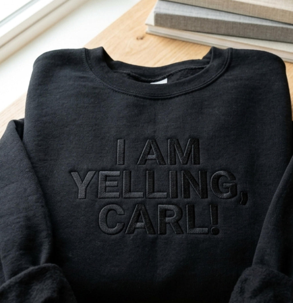 I Am Yelling Carl Embroidered Sweatshirt, Princess Donut Fan Art, Dungeon Crawler Carl Shirt, Cozy Gift