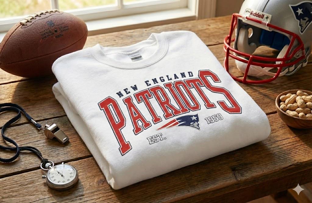 Embroidered Patriots Mascot Sweatshirt, Patriots Game Day Sweater, Patriots Team Spirit, Patriots College Team Crewneck Sweater,Patriots Fan