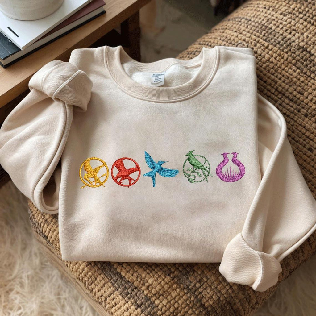 Hunger Games Embroidered Sweatshirt, May The Odds Be Ever In Your Favor, Bookish Mockingjay Shirt