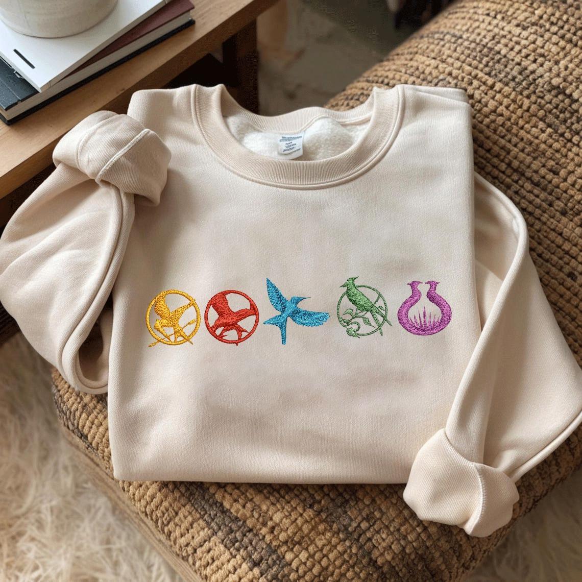 Hunger Games Embroidered Sweatshirt, May The Odds Be Ever In Your Favor, Bookish Mockingjay Shirt