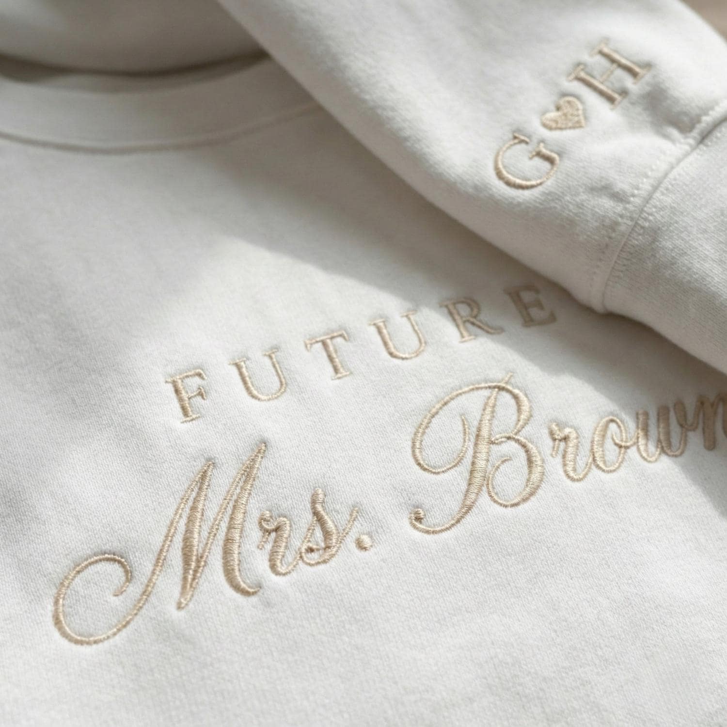 Personalized Future Mrs Sweatshirt, Embroidered Bride To Be Gift, Custom Mrs Wedding Sweatshirt, Bridal Shower Engagement Gift