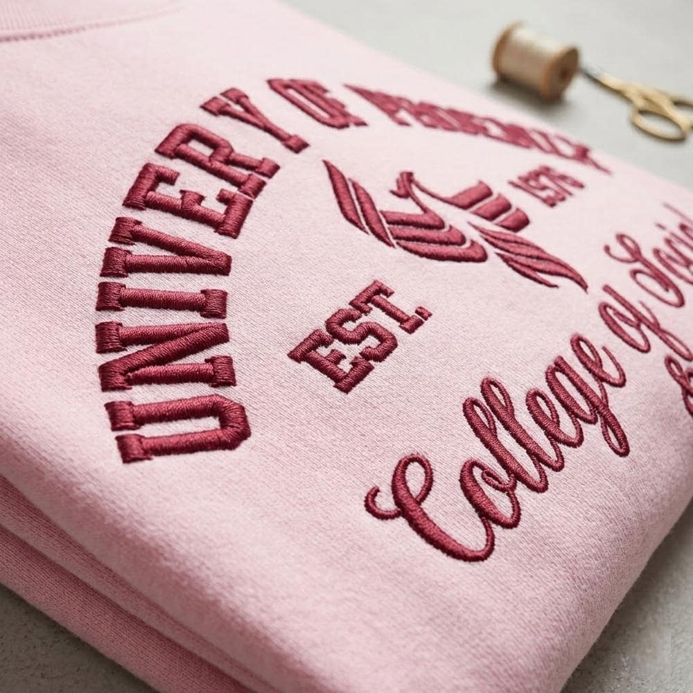 Custom University Embroidered Sweatshirt, Personalized Varsity College Crewneck, School of Law Shirt, Custom College Logo Apparel, Alumni Gift