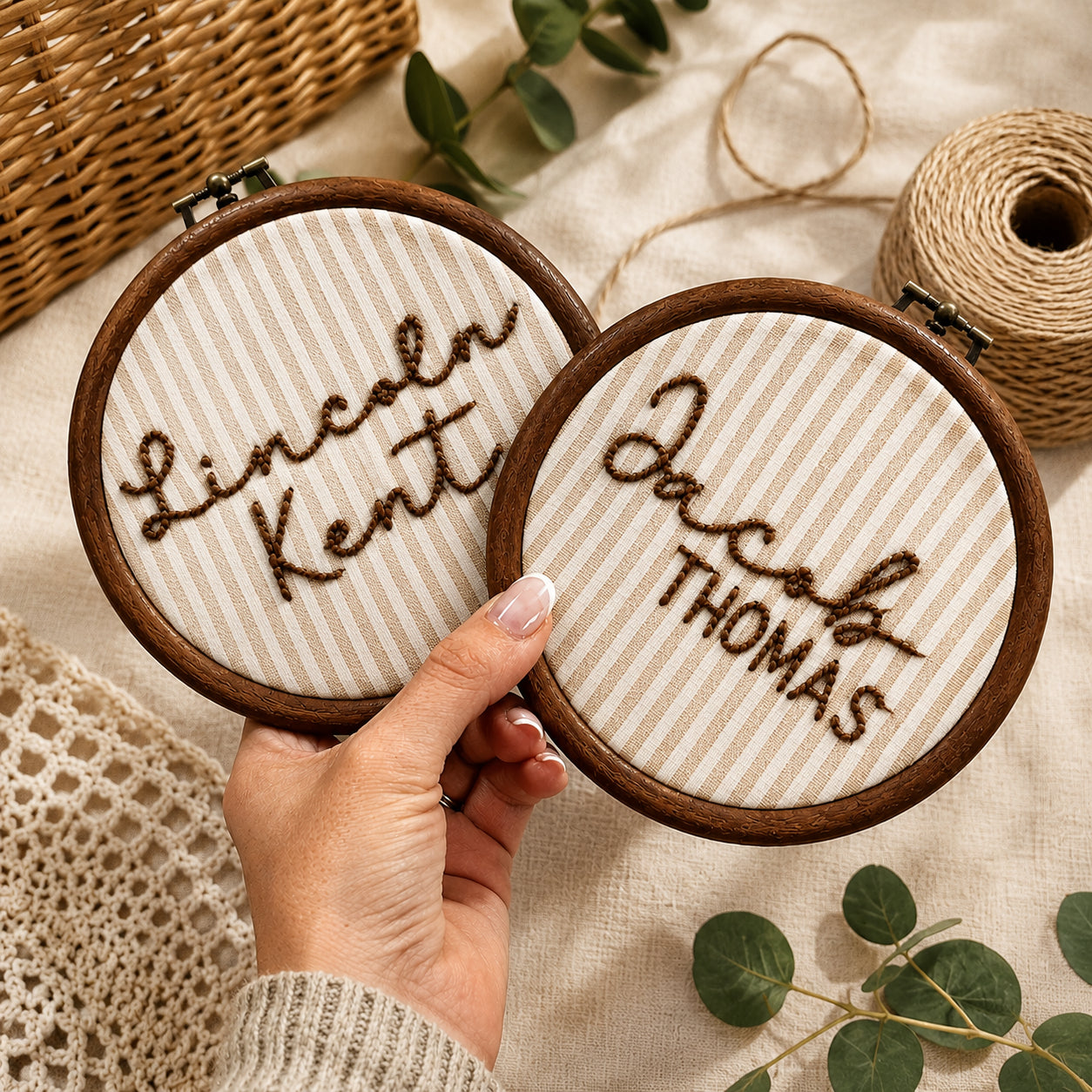 Personalized Embroidered Baby Announcement Sign, Baby Birth Announcement, Newborn Name Plate for Hospital, Baby Name Sign, Baby Shower Gift EM02
