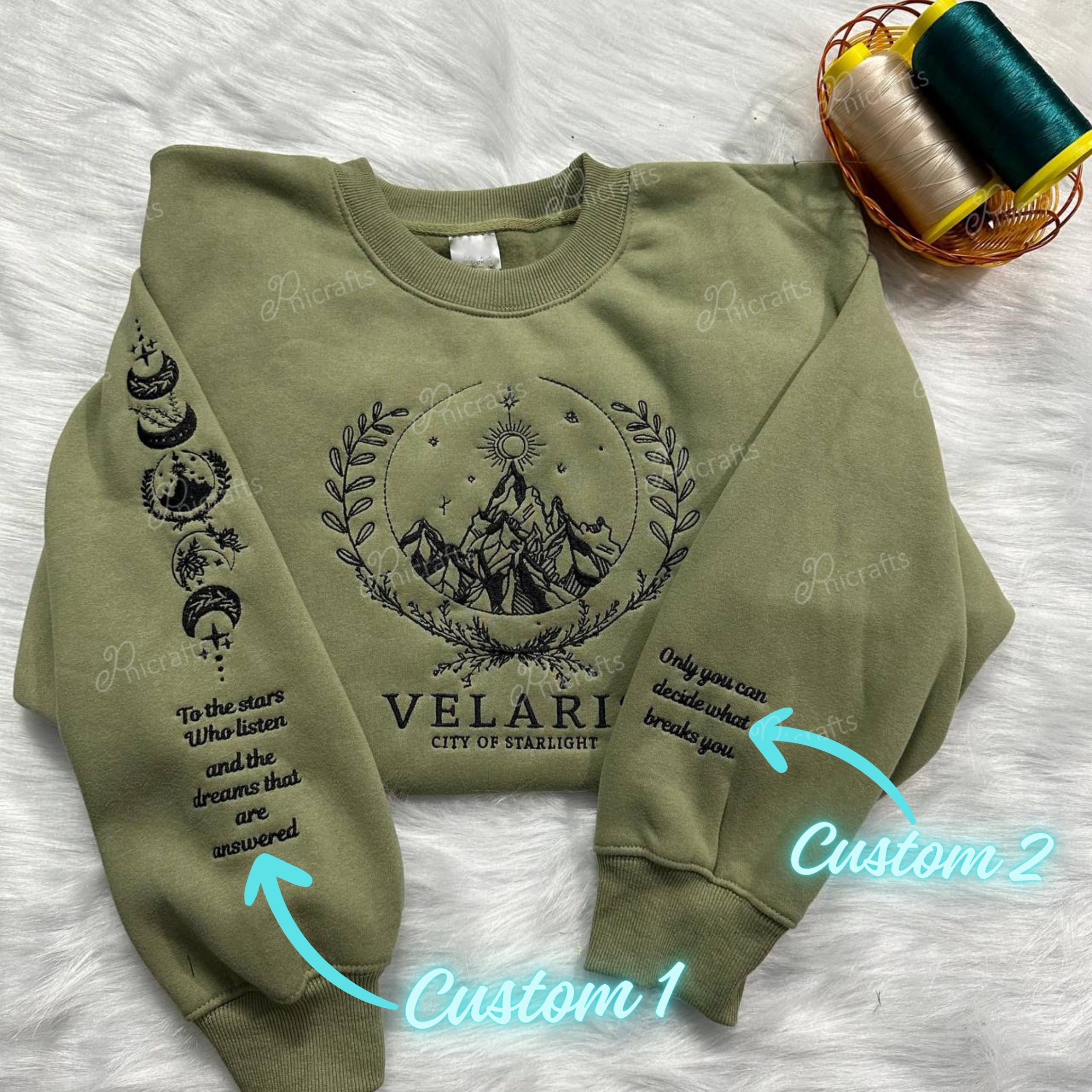 Velaris Embroidered Sweatshirt, Velaris City Of Starlight Embroidered Hoodie, City of Starlight, SJM sweater, The Night Court Shirt, ACOTAR Shirt