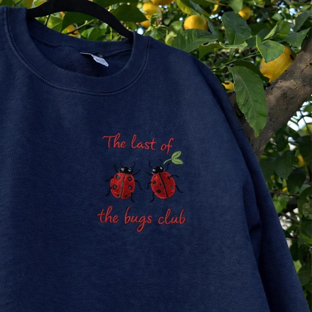 Embroidered Last of The Bugs Club Sweatshirt, Music Inspired Crewneck, Ladybug Dancing Sweatshirt, Noah Kah.an Crewneck, Music Fan Gift