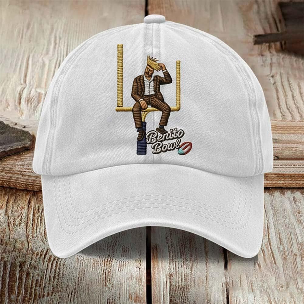 Bad Benito Bowl Embroidered Cap – Funny Halftime Football Washed Baseball Hat, Bento Bowl 94 Anniversary Gift