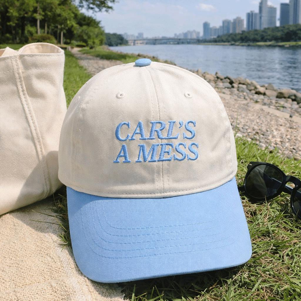 Embroidered Carls a Mess Baseball Hat – Funny Summer House Washed Cap, Reality TV Quote Hat, Vintage Dad Hat Gift for Men & Women