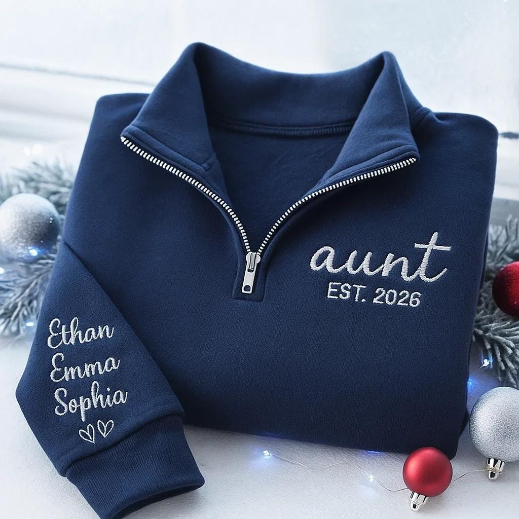 Embroidered The Cool Aunt T-Shirt, Favorite Aunt Shirt, Best Aunt Gift from Niece or Nephew, New Aunt Tee, Funny Aunt Shirt, Future Aunt Gift (Copy)