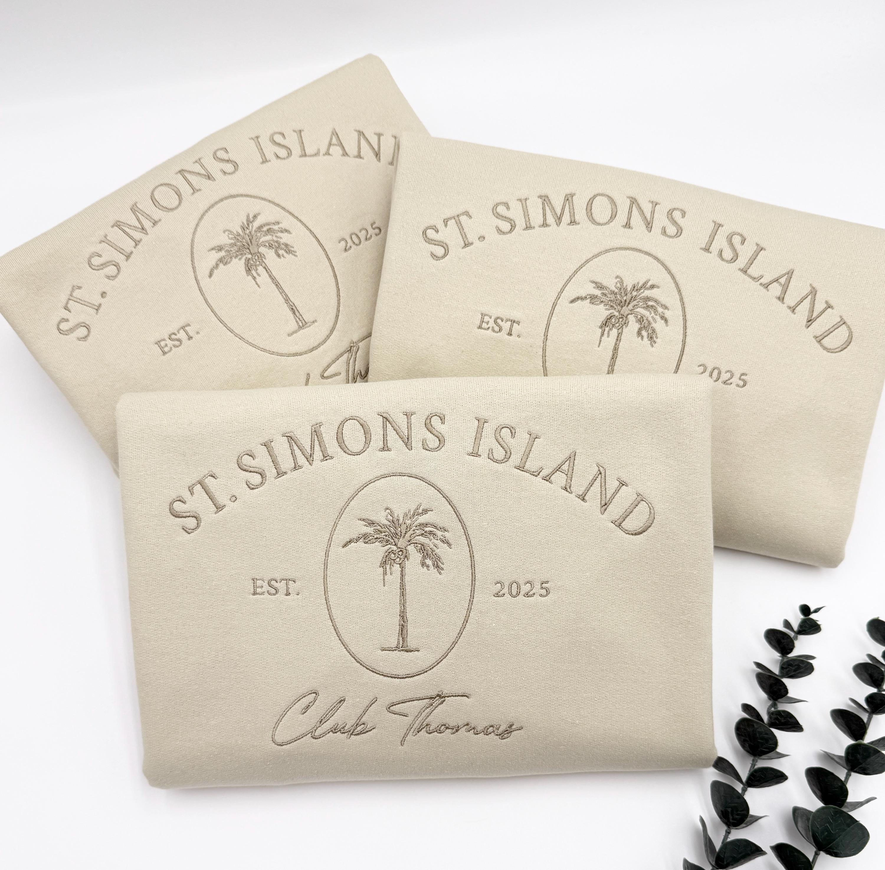 Custom Embroidered Bachelorette Sweatshirt: Charleston Social Club Wedding Favors