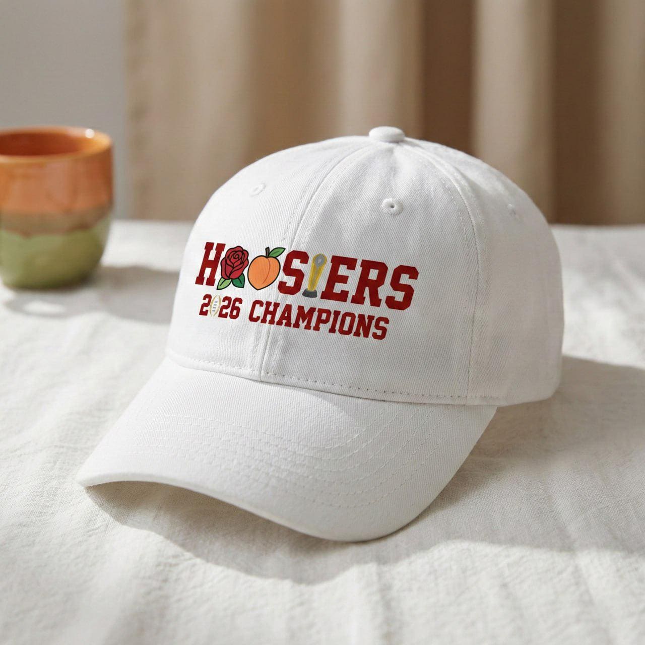 Embroidered Indiana Football 2026 National Champs Wash Hat, Indiana Trucker Hat, Hoosiers Lover, Bloomington Hat, College Fan Gift