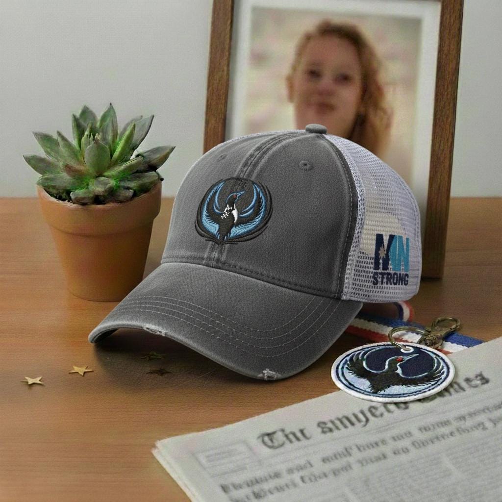 Minnesota Loon Embroidered Hat, Renee Nicole Good Inspired Activist Hat, Protest Flair Hat, Political Statement Gift, Minnesota Strong Hat