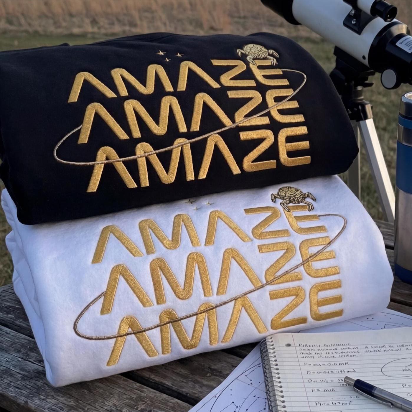 Embroidered Amaze Amaze Amaze Sweatshirt, Funny Space Quote Shirt, Project Hail Mary Rocky Inspired Sci Fi Men Shirt, Rocky Inspired Gift