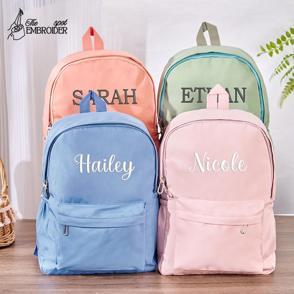 Embroidery Personalized Kids Backpack,Custom Kindergarten Toddler gifts, Kids School Bag, Monogram Backpacks for Girls Boys, Birthday Gifts