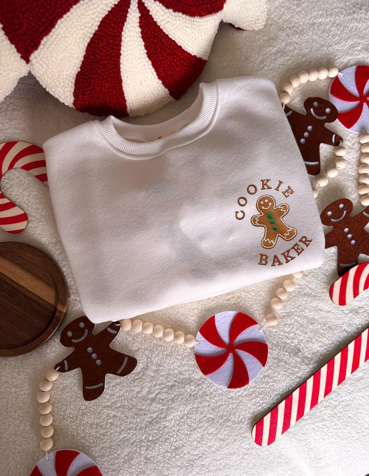 Cookie Baker Cookie Tester Embroidered Sweatshirt Set, Matching Christmas Shirts, Gingerbread Holiday Sweater, Couple Family Gift