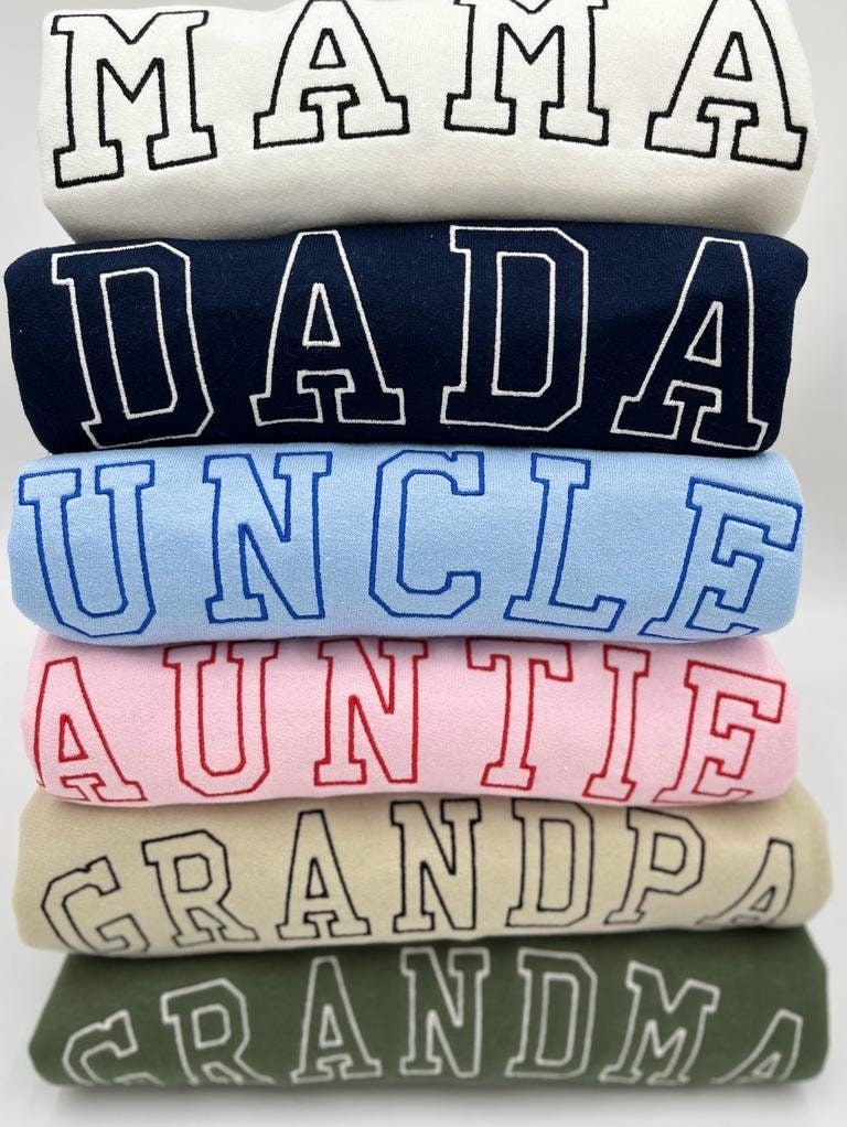 Embroidered Uncle Sweatshirt, Custom Gift for Uncle, Minimalist Pullover, Uncle Crewneck, Personalized Gift Idea