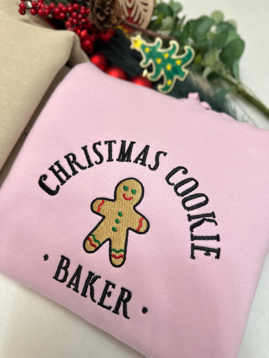 Embroidered Christmas Couples Family Sweatshirts, Christmas Cookie Baker Or Tester Jumper, Matching Sweaters His And Hers Best Friend Gift