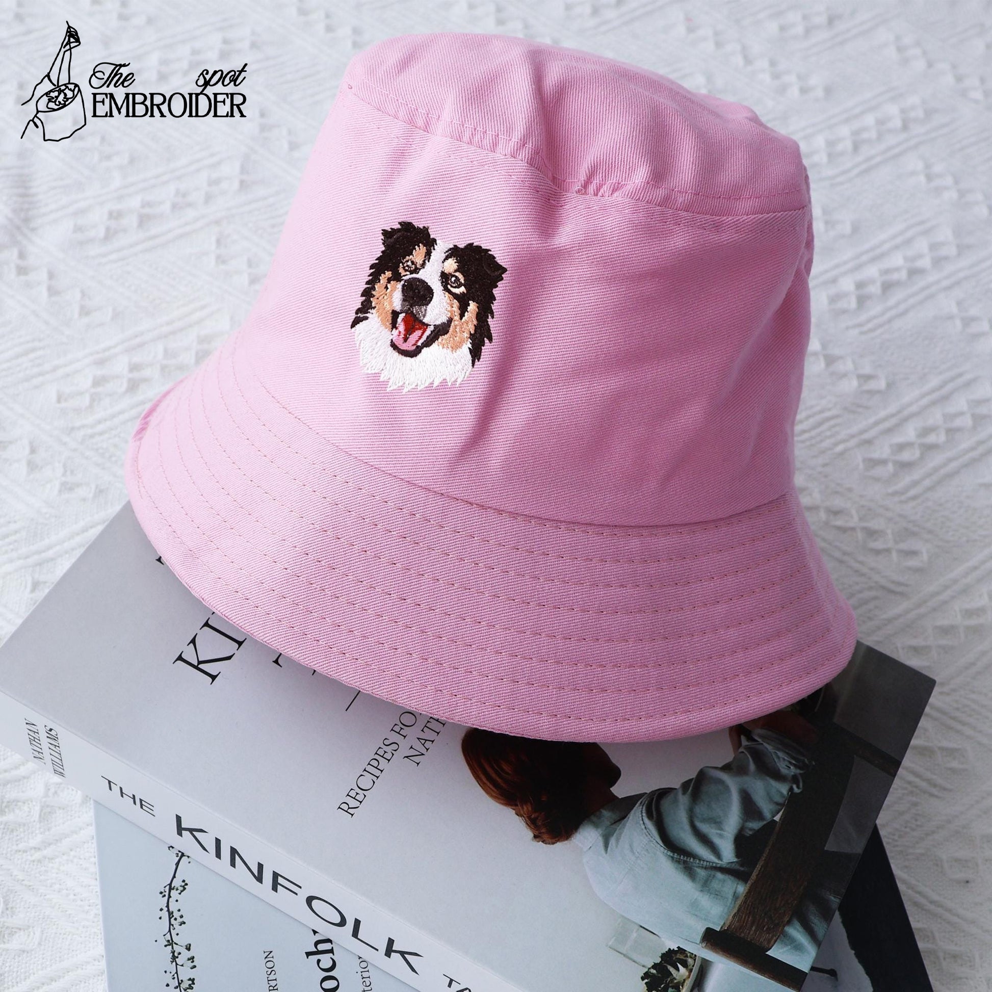 Your Dog Bucket Hat Custom, Embroidered Hat Using Pet Photo, Personalized Dog Hat Custom, Dog Bucket Hat