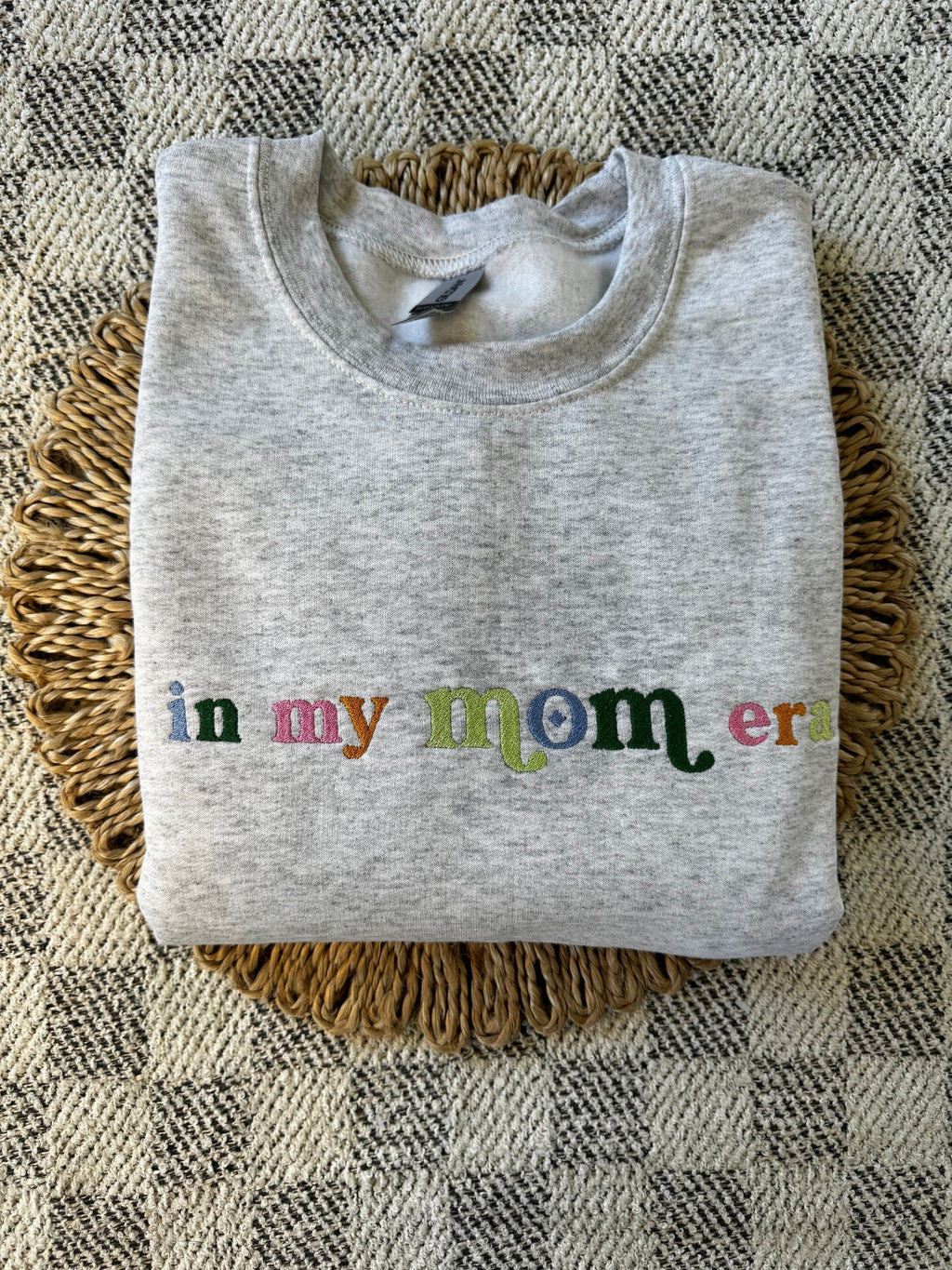 In My Mom Era Embroidered Sweatshirt, Mama Embroidered Crewneck, Mama Shirt, Trendy Mom Apparel, Embroidered Mother's Day Gift