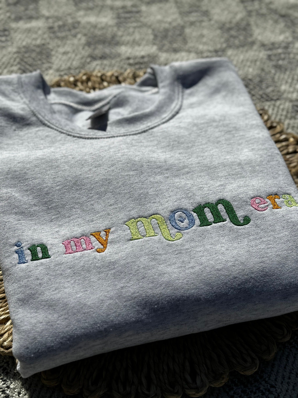 In My Mom Era Embroidered Sweatshirt, Mama Embroidered Crewneck, Mama Shirt, Trendy Mom Apparel, Embroidered Mother's Day Gift