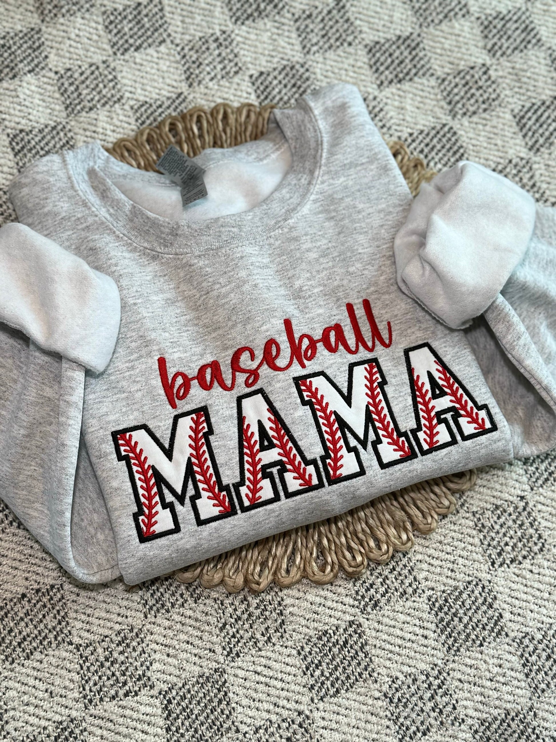 Baseball Mom Sweatshirt Embroidered, Custom Baseball Mama Shirt, Embroidered Baseball Fan Shirt, Sports Mama Sweatshirt, Sports Mom Gift