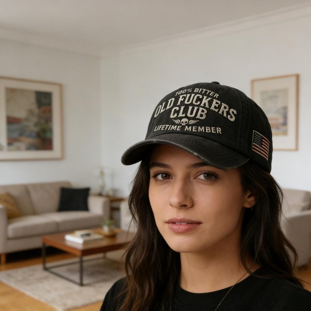 Embroidered Old F*ckers Club Hat – Adjustable Baseball Cap, Funny Gag Gift