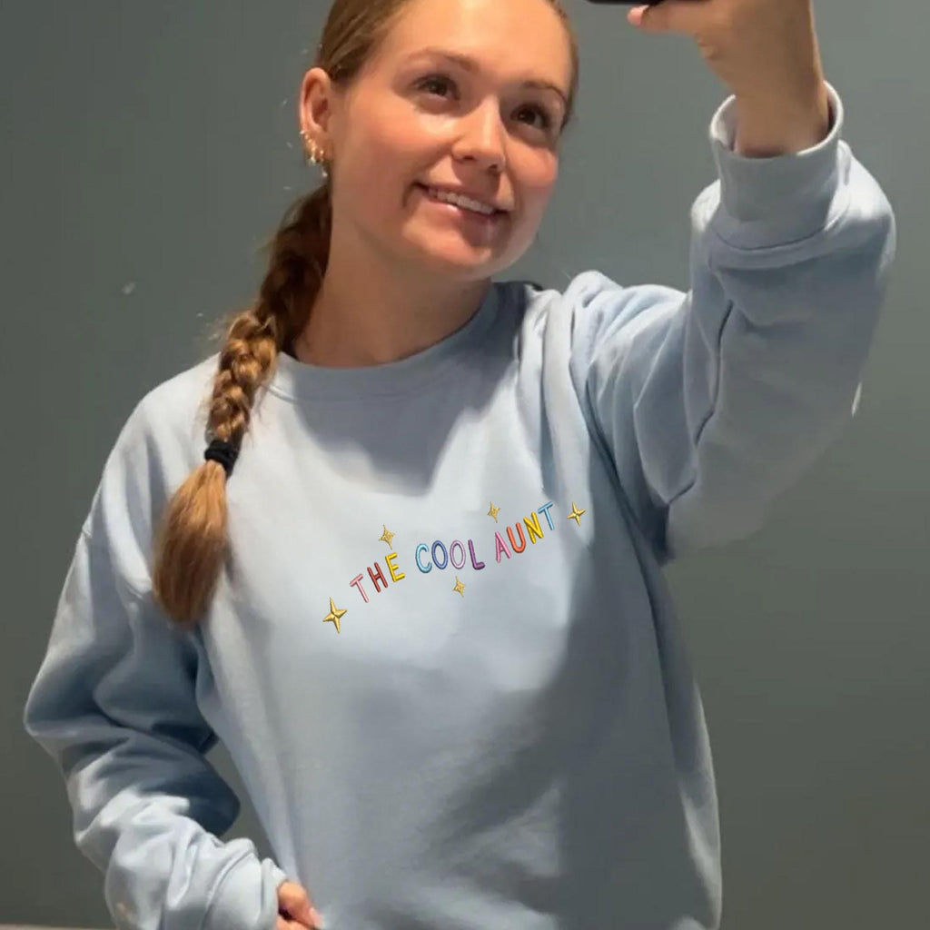 Embroidered The Cool Aunt T-Shirt, Favorite Aunt Shirt, Best Aunt Gift from Niece or Nephew, New Aunt Tee, Funny Aunt Shirt, Future Aunt Gift