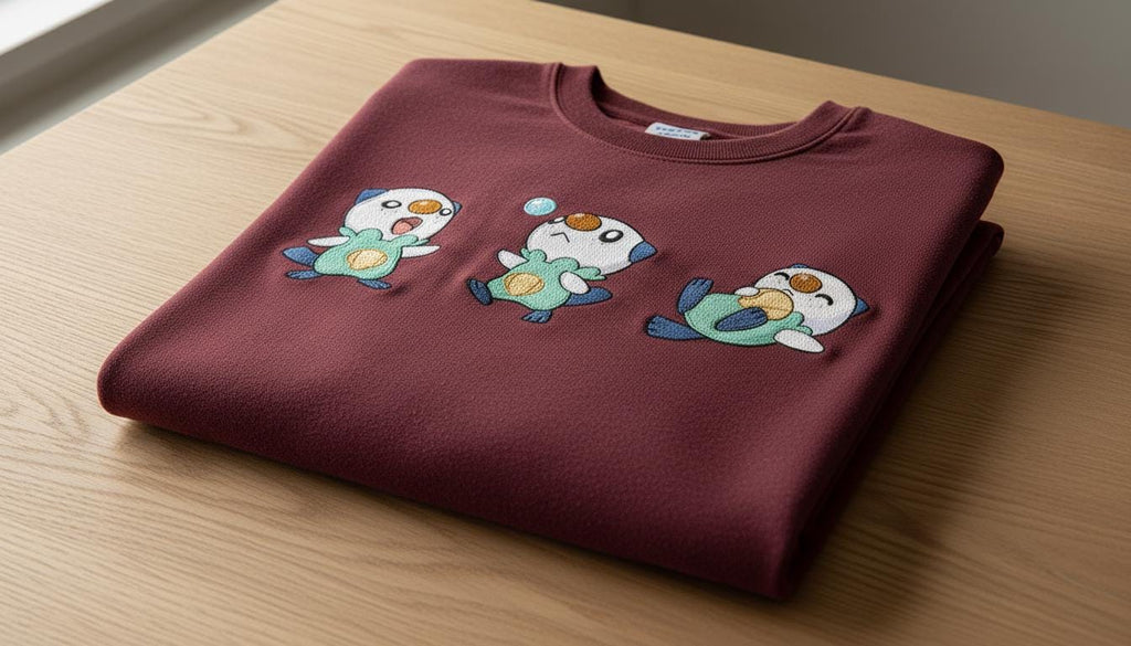 Embroidered Cute Oshawott Sweatshirt, PKM Characters Sweatshirt, Couple Shirt, Gift for Her, Birthday Gift For Friends