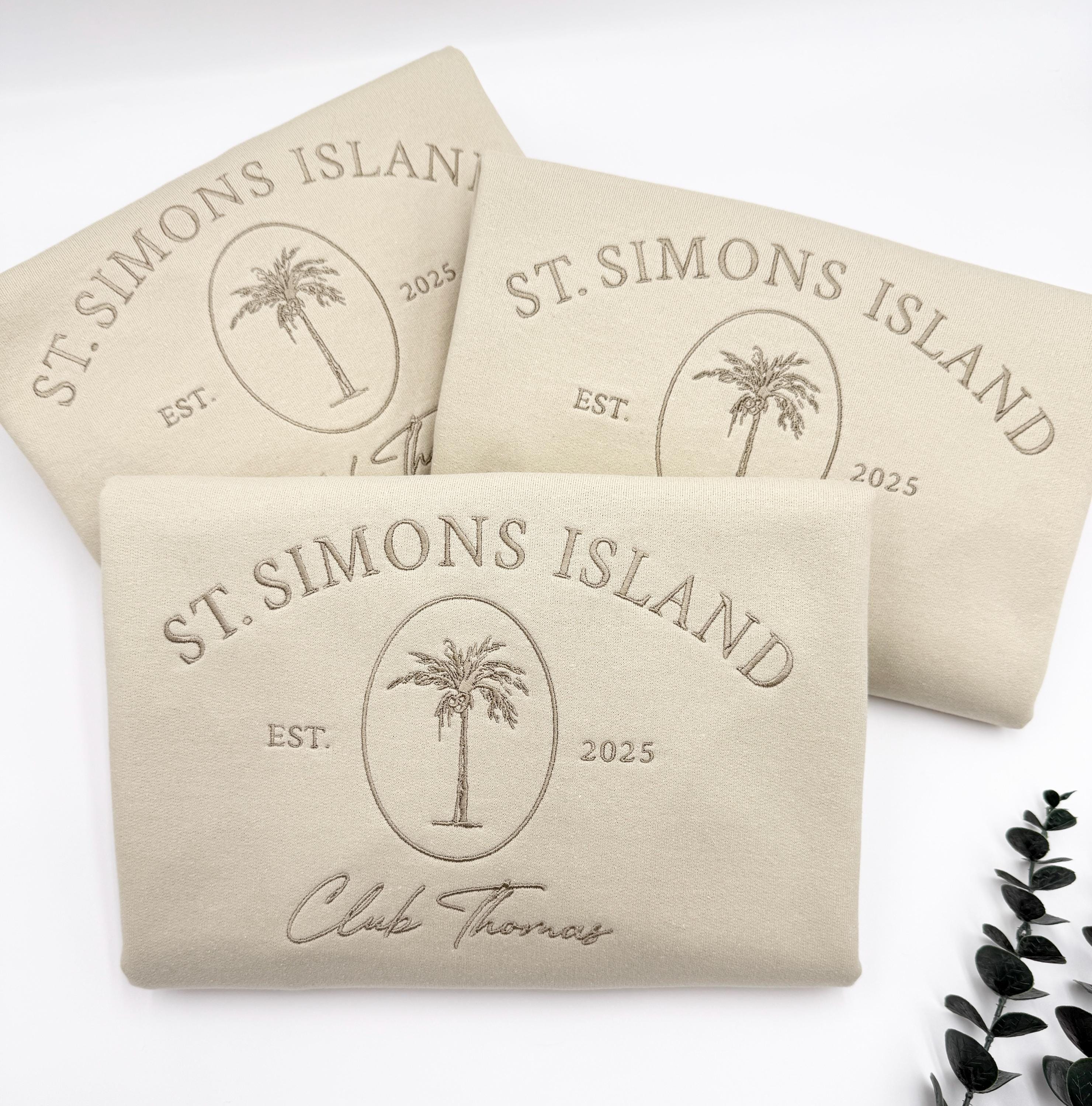 Custom Embroidered Bachelorette Sweatshirt: Charleston Social Club Wedding Favors