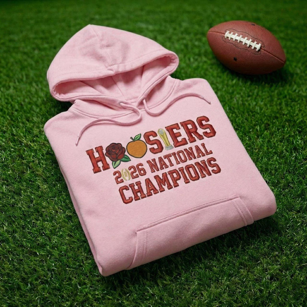 Indiana Football Embroidered 2026 National Champs Sweatshirt, Trendy Game Day T-Shirt, Unisex Hoodie, College Football Fan Gift