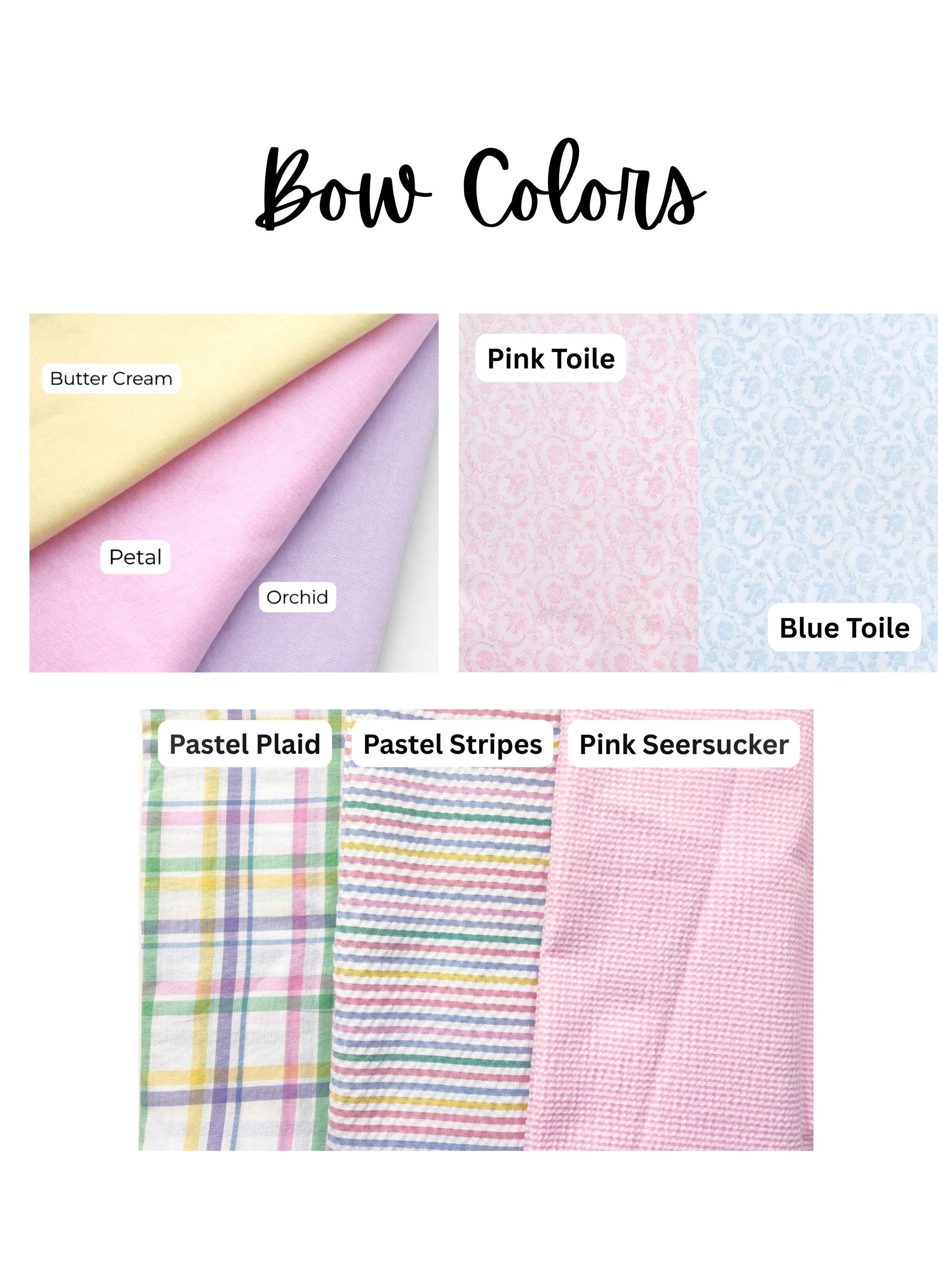 Personalized Bow For Easter Basket, Custom Embroidered Monogram Bow, Nursery Decor