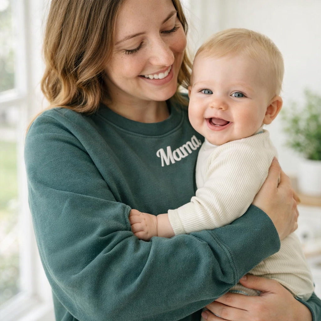 Custom Embroidered Grandma Sweatshirt – Personalized Nana Shirt, Minimalist Mimi Sweater, Cozy Gift for Grandma