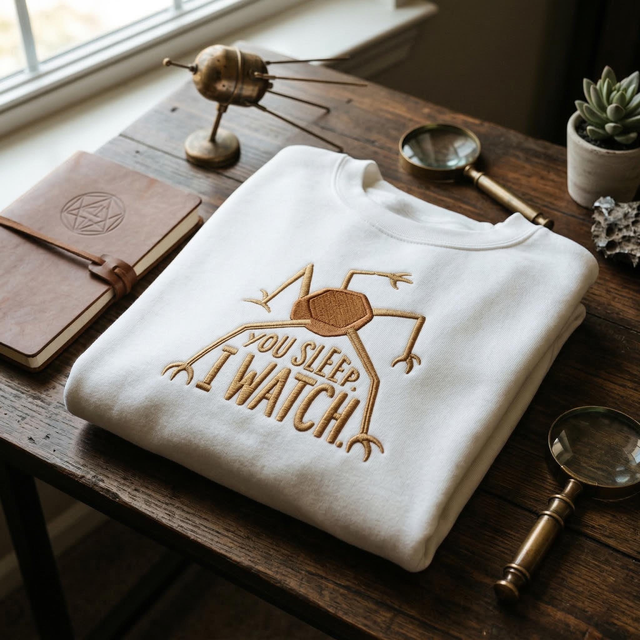 Embroidered You Sleep I Watch Project Hail Mary Sweatshirt, Amaze Rocky Crewneck, Sci Fi Fan Gift, Jazz Hands Embroidery Sweater