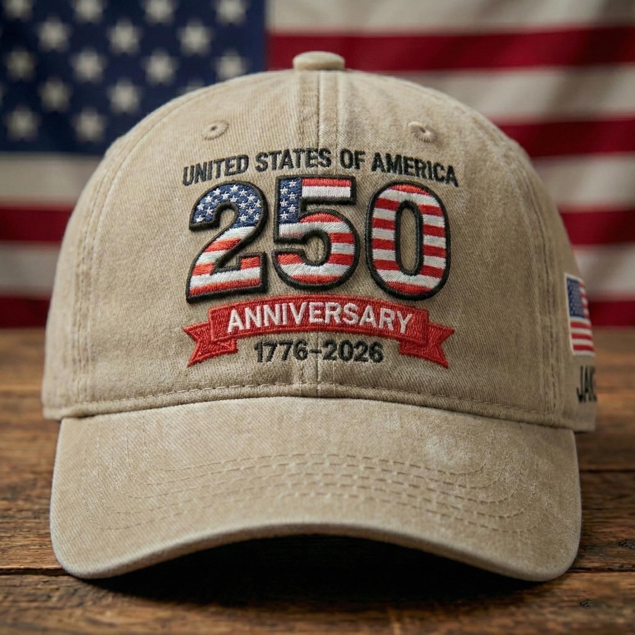 Embroidered United States 250th Anniversary Hat, 250 Embroidered Cap, Independence Celebration Gift 1776 2026, Semiquincentennial Gift Cap