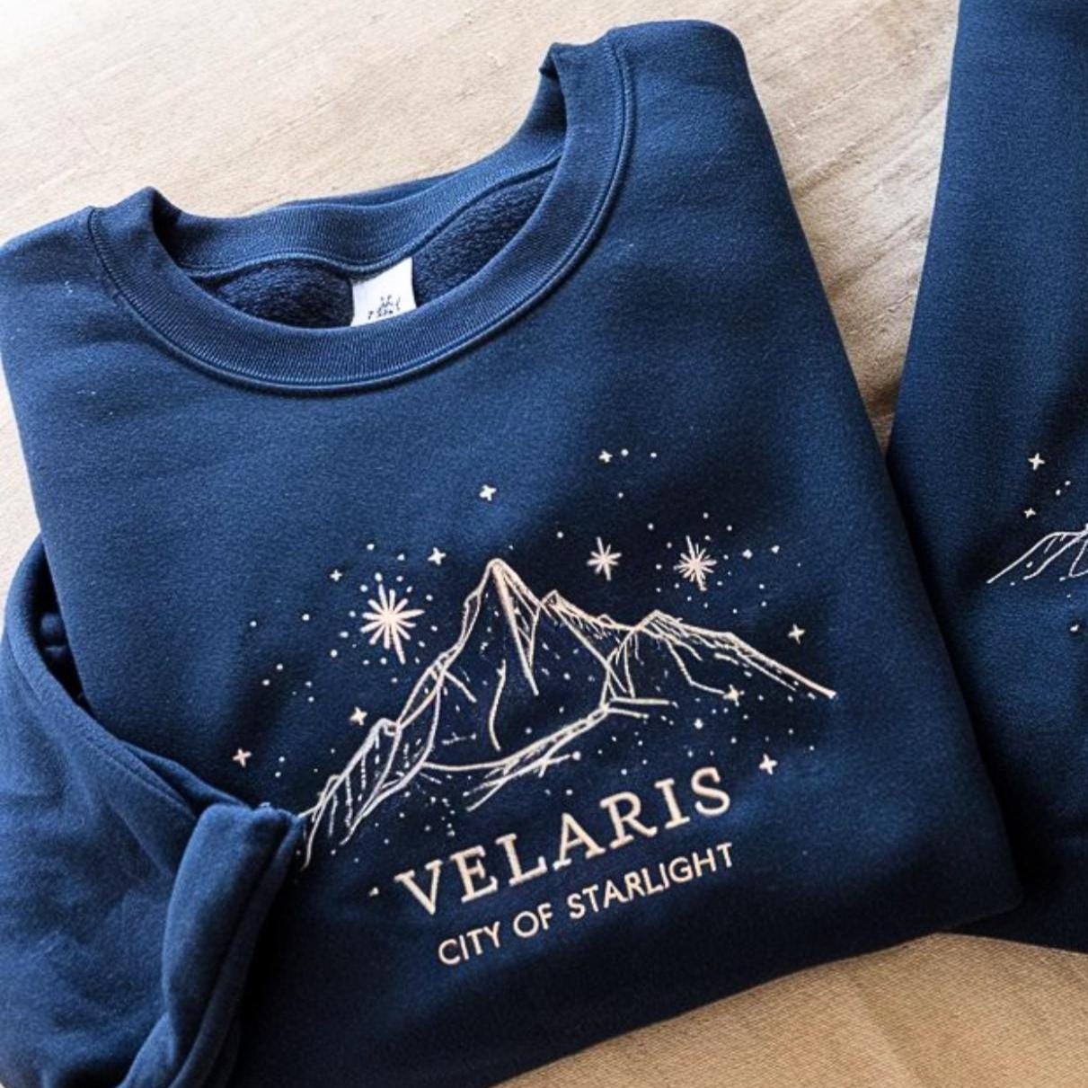 Velaris Embroidered Sweatshirt, City of Starlight, Acotar Fan shirt