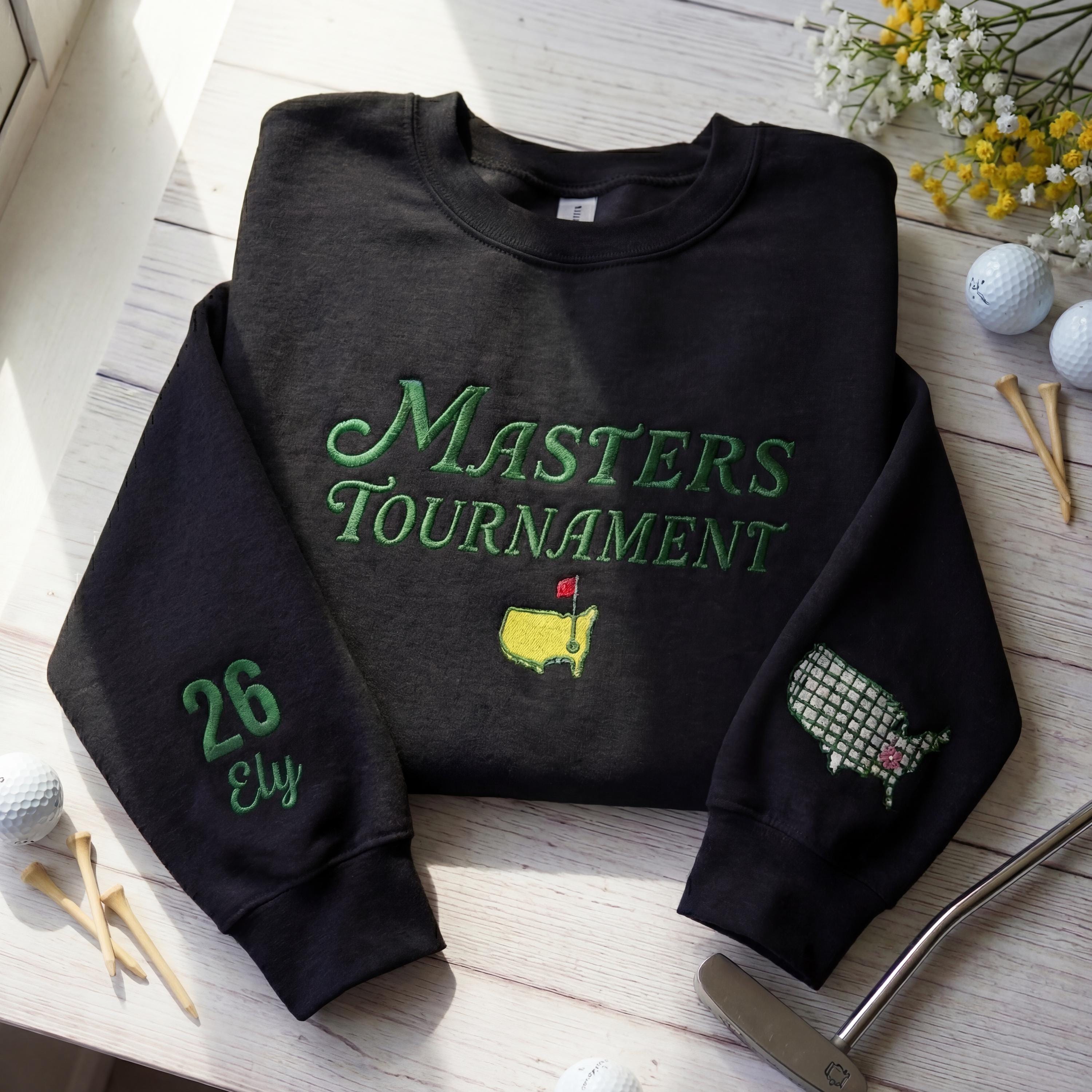 Embroidered Custom Masters Tournament 2026 Sweatshirt, Personalized Golf Sweatshirt, Golf Shirt, Augusta Georgia Gift, Golf Fan Name Apparel