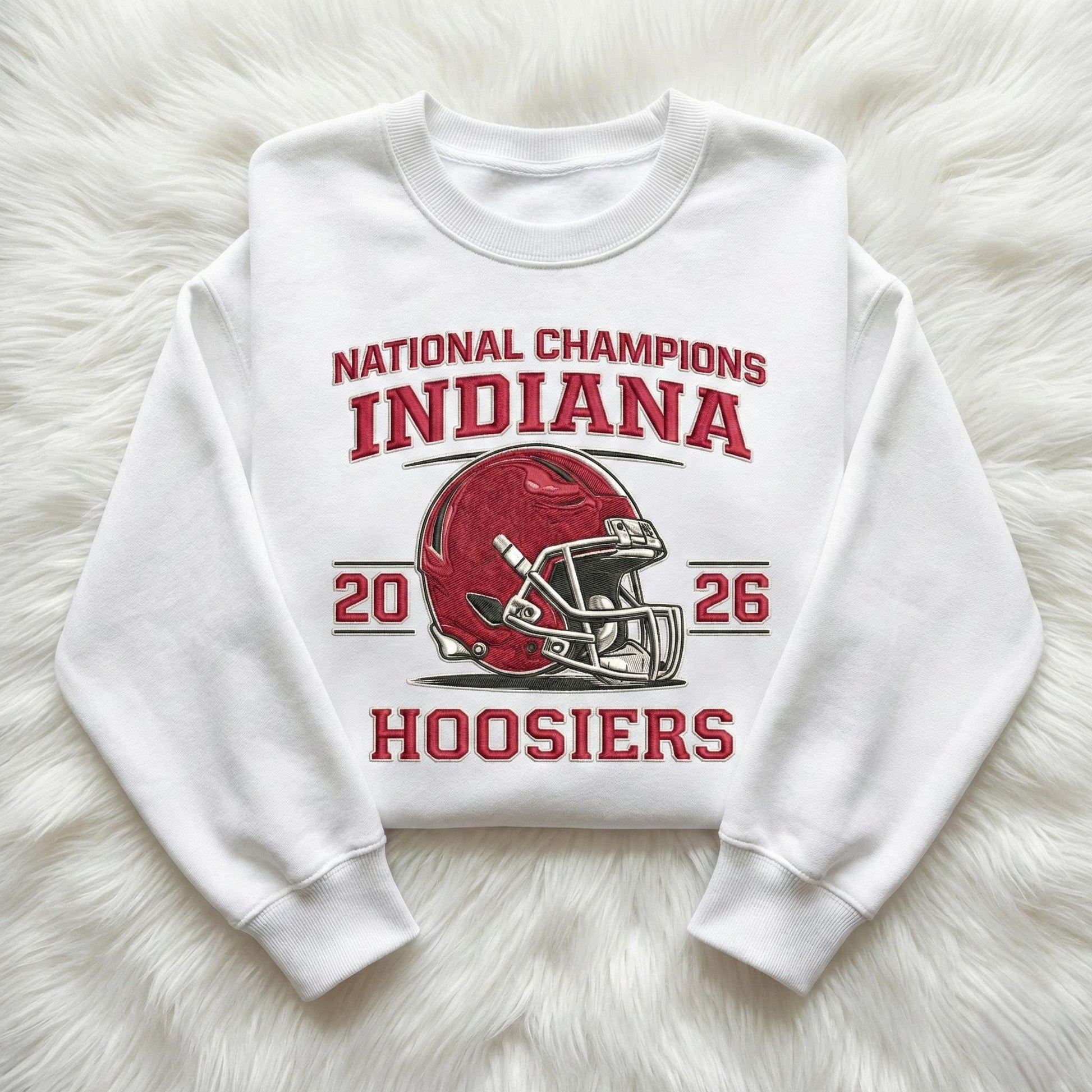 Indiana Football Embroidered 2026 National Champs Hoodie, Trendy Game Day T-Shirt, Unisex Sweatshirt, College Football Fan Gift